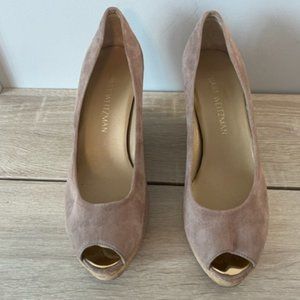 Stuart Weitzman Tan Suede Wedges